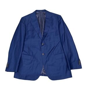 Suitsupply Blazer Men 46R Blue Pure Wool Super 110s Vitale Barberis Canonico